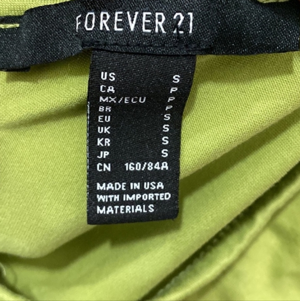 Final $8 Forever 21 "Ruched & Tied Hemline Dress" Sz. S Green. - Picture 6 of 6